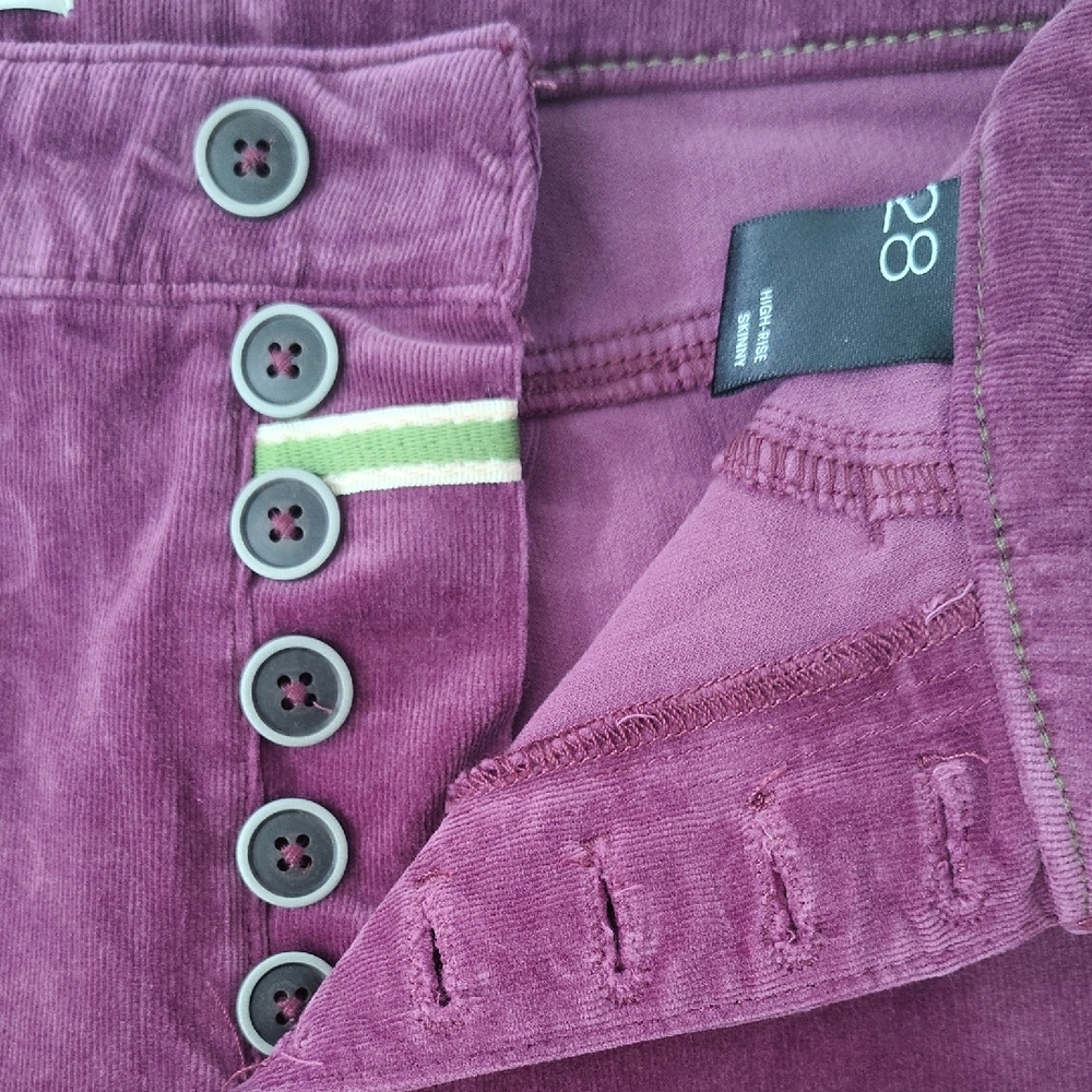Pilcro Women's Rich Purple Skinny Jeans - Picture 2 of 8